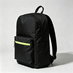 black_sporty_backpack_neon_lime_zipper