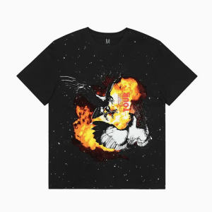 Hip Hop Street Fashionable Oversized Loose Fit Custom Printed Cotton Short T-Shirt