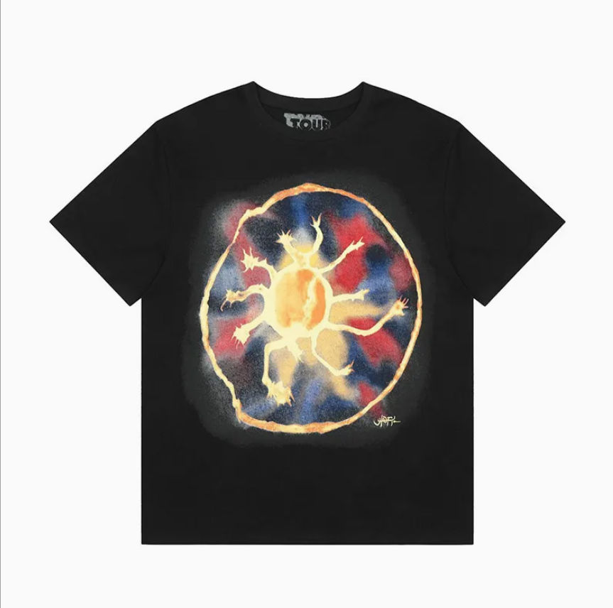 Hip Hop Street Fashionable Oversized Loose Fit Custom Printed Cotton Short T-Shirt